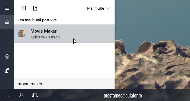 localizarea editorului video Movie Maker