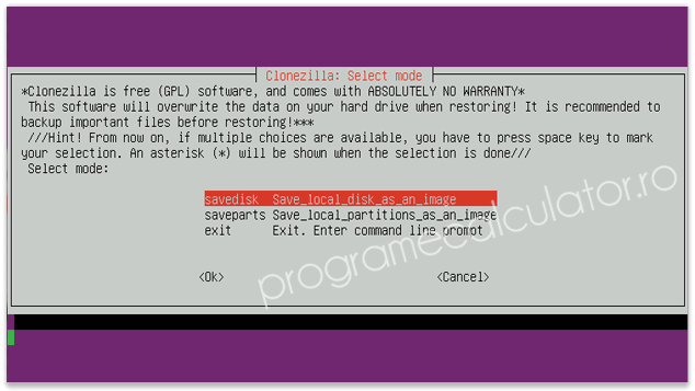 Backup Hard Disk » Bacup Partitie