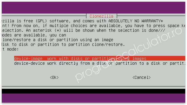Device-image » Disks - Clonezilla