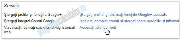 accesati istoricul web