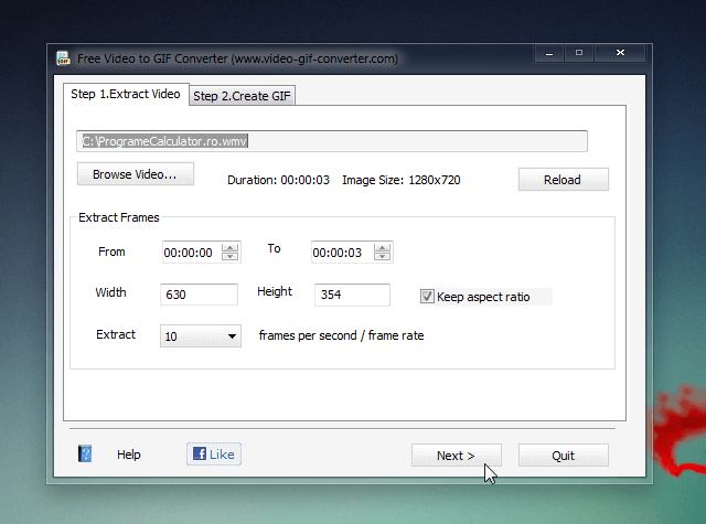 Transforma video-uri in imagini animate GIF