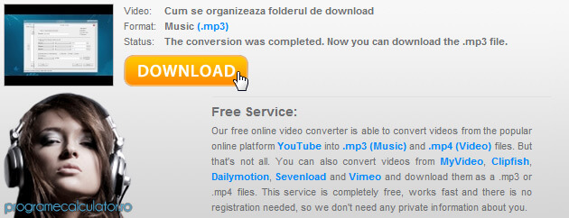 download MP3 de pe YouTube
