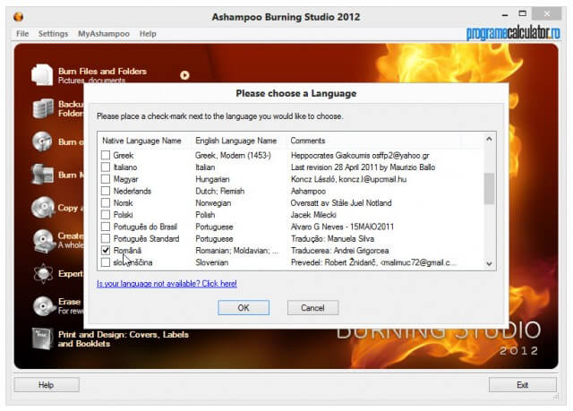 Ashampoo Burning Studio în limba Română