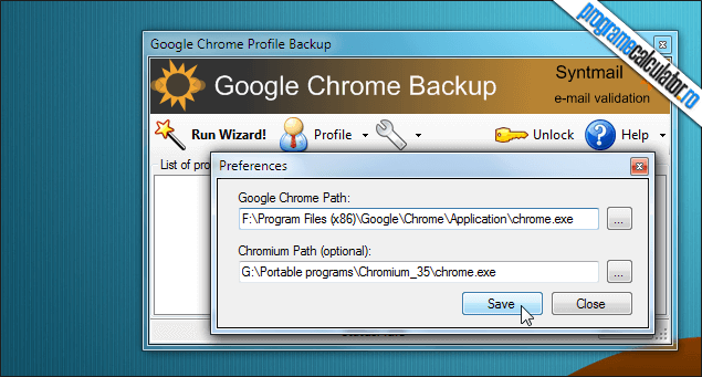 4-Google Chrome Backup-locatii-custom