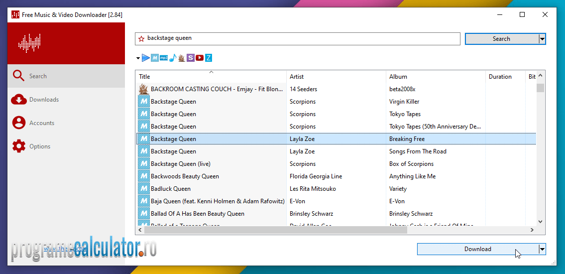 Program de descărcat muzică și video - Free Music & Video Downloader