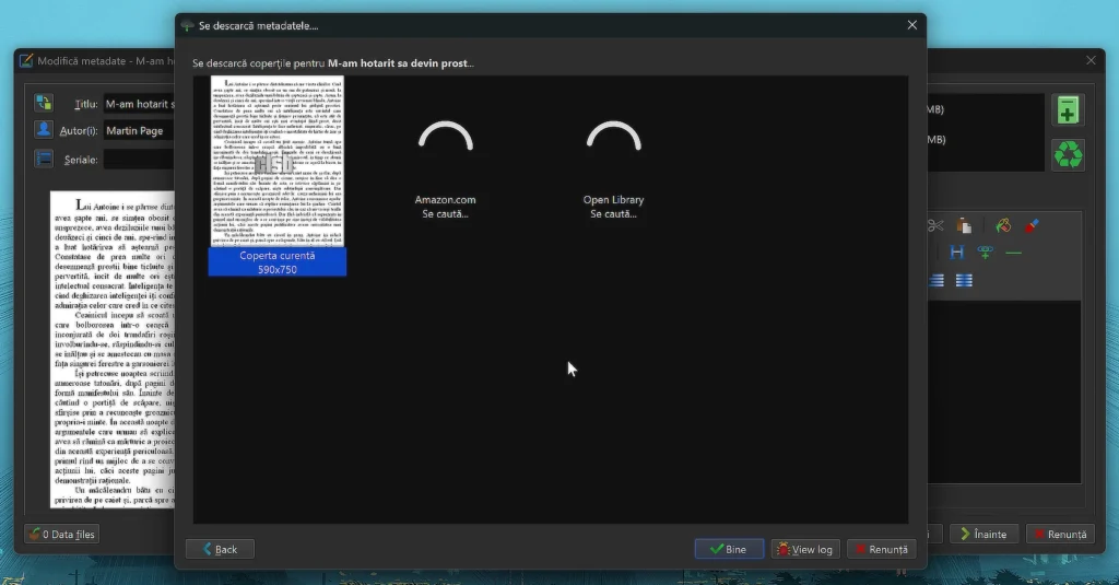 Calibre: identificarea cărții și descărcarea metadatelor